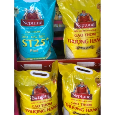 Gạo Thơm Dẻo 5kg Neptune Thượng Hạng - Giá Ưu Đãi 155.000, Chất Lượng Vượt Trội