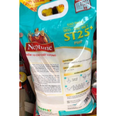 Gạo Thơm Dẻo 5kg Neptune Thượng Hạng - Giá Ưu Đãi 155.000, Chất Lượng Vượt Trội