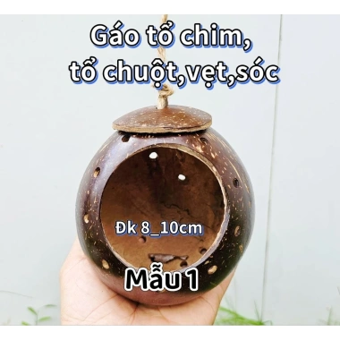 Gáo tổ chim, tổ chuột, tổ sóc, vẹt - Mài bóng đk 8-16cm, giá sỉ 19.000 VND