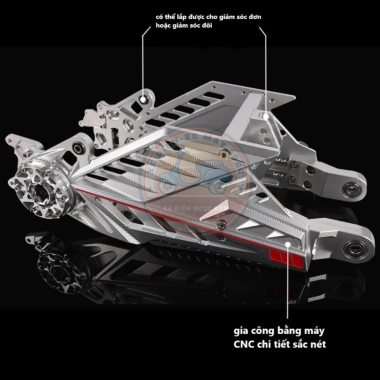 Gắp CNC V3 - CNC V2 - Gắp 3 ống CNC cho xe điện độ Trung Quốc, chi tiết sắc nét