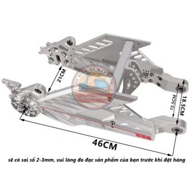 Gắp CNC V3 - CNC V2 - Gắp 3 ống CNC cho xe điện độ Trung Quốc, chi tiết sắc nét 4 Gắp CNC V3 - CNC V2 - Gắp 3 ống CNC cho xe điện độ Trung Quốc, chi tiết sắc nét 4