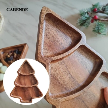 Garende Cây Giáng Sinh Hình Món Ăn 3 Đĩa Ăn Nhẹ Tái Sử Dụng cho Tráng Miệng, Phòng Ăn, Nhà Bếp