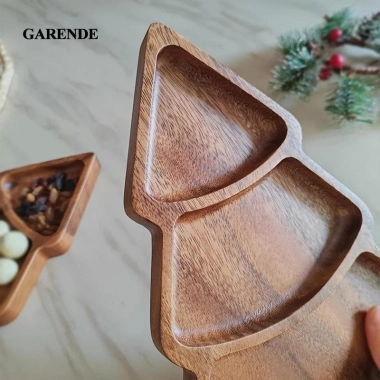 Garende Cây Giáng Sinh Hình Món Ăn 3 Đĩa Ăn Nhẹ Tái Sử Dụng cho Tráng Miệng, Phòng Ăn, Nhà Bếp