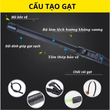 Gạt mưa BOSCH Aerofit chính hãng cho MG5 số sàn - Thiết kế mềm, chân móc U size 18-24 inch, chỉ 290k 7