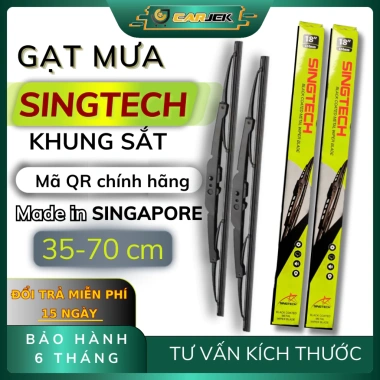 Gạt mưa ô tô silicon SINGTECH Singapore 35‑70cm, khung vừa mọi dòng xe, 29.000₫