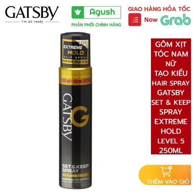 Gatsby Hair Spray Extreme Hold 250ml + Mini 66ml - Cứng Giữ Nếp Lâu, Thơm, Giá Rẻ 75.000₫ 11 Gatsby Hair Spray Extreme Hold 250ml + Mini 66ml - Cứng Giữ Nếp Lâu, Thơm, Giá Rẻ 75.000₫ 11