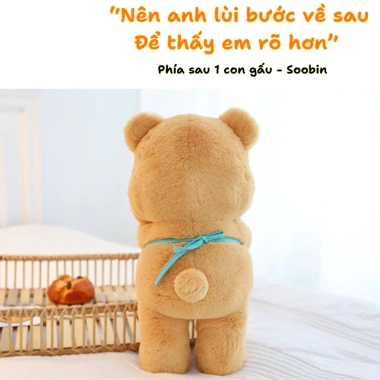 Gấu Bông Butter Bear Đeo Yếm Xanh - Teddy Biểu Cảm Đáng Yêu, Giá Ưu Đãi 165k