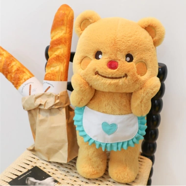 Gấu Bông Butter Bear Đeo Yếm Xanh - Teddy Biểu Cảm Đáng Yêu, Giá Ưu Đãi 165k