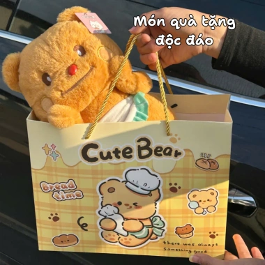 Gấu Bông Butter Bear Đeo Yếm Xanh - Teddy Biểu Cảm Đáng Yêu, Giá Ưu Đãi 165k 8 Gấu Bông Butter Bear Đeo Yếm Xanh - Teddy Biểu Cảm Đáng Yêu, Giá Ưu Đãi 165k 8
