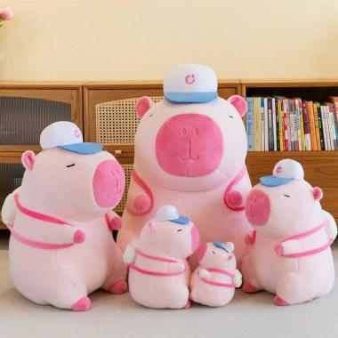 Gấu bông Capybara mẫu mới hottrend – màu hồng, trắng, xanh lá, đủ size, cao cấp 129k 7