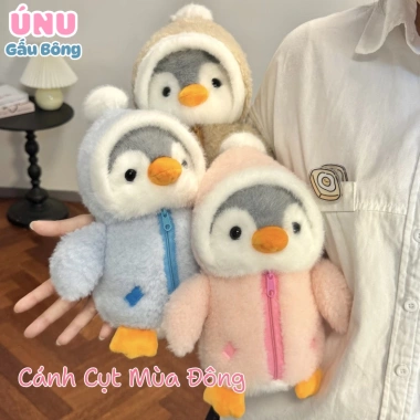 Gấu Bông Chim Cánh Cụt 25cm Áo Nỉ Mùa Đông Ấm Áp - Quảng Châu Giá 69.000đ