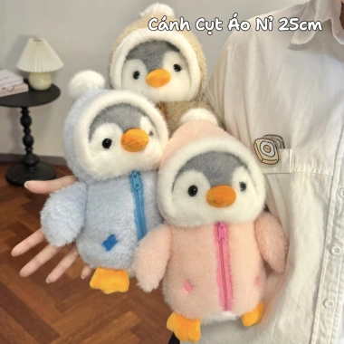 Gấu Bông Chim Cánh Cụt 25cm Áo Nỉ Mùa Đông Ấm Áp - Quảng Châu Giá 69.000đ