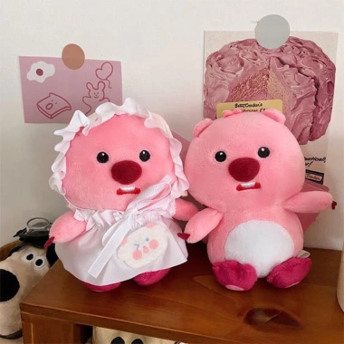 Gấu Bông Hải Ly Loopy 35cm Cao Cấp - Nhồi Bông Hồng Pororo Friend Giá 65.000 8