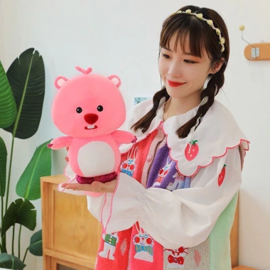 Gấu Bông Hải Ly Loopy 35cm Cao Cấp - Nhồi Bông Hồng Pororo Friend Giá 65.000 9
