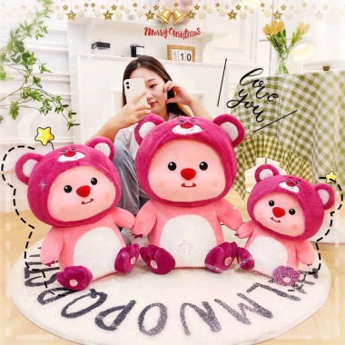 Gấu bông hải ly Loopy Cosplay gấu dâu - Siêu xinh, nhanh chóng, chỉ 90.000₫