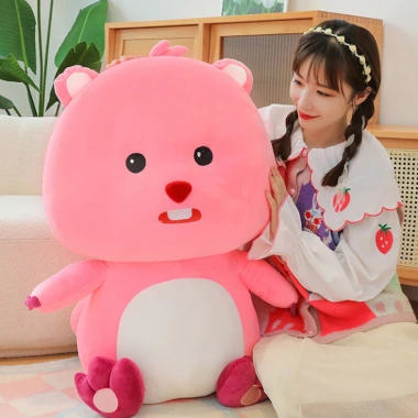 Gấu Bông Hải Ly Loopy Hồng 60cm - Đồ chơi siêu dễ thương, giảm giá 240k 7