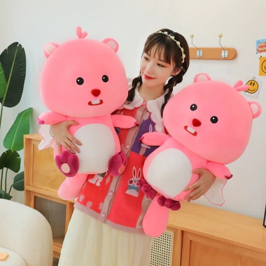Gấu Bông Hải Ly Loopy Hồng 60cm - Đồ chơi siêu dễ thương, giảm giá 240k 9