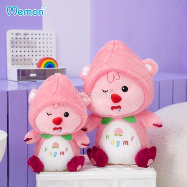 Gấu Bông Hải Lý Loopy Hồng Đáng Yêu Cao Cấp Memon Đội Mũ Trái Cây, Giá chỉ 198.000đ