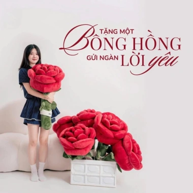 Gấu bông hoa hồng khổng lồ 80cm: Giá chỉ 59.000₫, giảm mạnh, quà tặng ngọt ngào 7