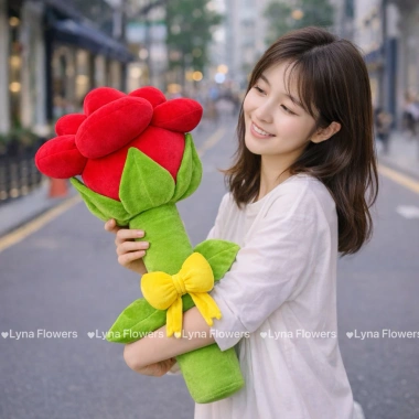 Gấu Bông Hoa Hồng Khổng Lồ Siêu Mềm Mịn - Tặng Người Yêu 8/3, Sinh Nhật