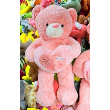 Gấu Bông Hồng Ôm Tim LOVE 1m Siêu Mềm - Gấu Teddy, Quà Sinh Nhật Valentine, 595k