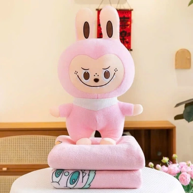 Gấu Bông Labubu Đeo Khăn kèm Chăn 2in1 ANVIHOME Em Bé Loopy Gấu Dâu Giá 250k 6