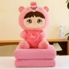 Gấu Bông Labubu Đeo Khăn kèm Chăn 2in1 ANVIHOME Em Bé Loopy Gấu Dâu Giá 250k 8