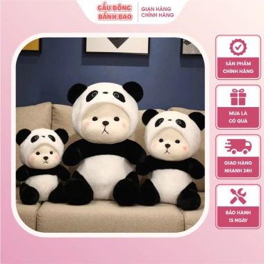 Gấu bông Lena cosplay gấu trúc panda mềm mịn, quà tặng 50-60-80cm - Giá 168.000đ