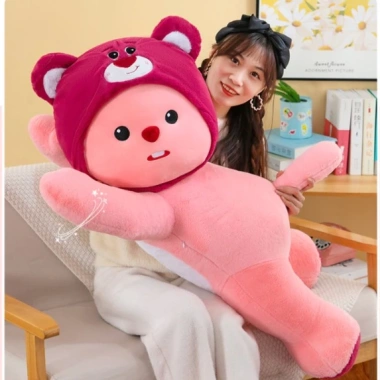 Gấu Bông Lớn Loopy Lotso Nằm Cao Cấp Vải Mịn - Quà Tặng Đáng Yêu từ MEILI STORE