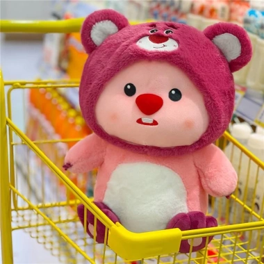 Gấu Bông Loopy Đội Mũ Dâu Lotso - Siêu Xinh Đẹp, Khuyến Mãi Giá 145.600₫
