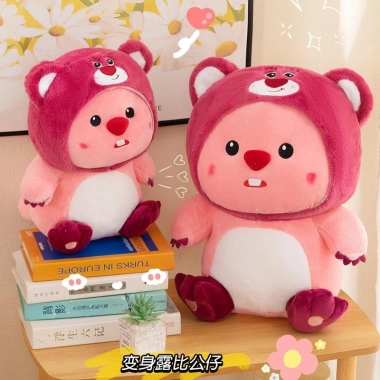 Gấu Bông Loopy Đội Mũ Dâu Lotso - Siêu Xinh Đẹp, Khuyến Mãi Giá 145.600₫
