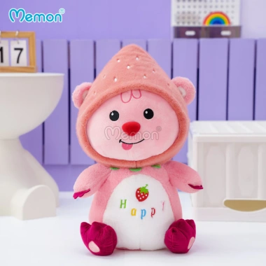 Gấu Bông Loopy Đội Mũ Trái Cây Đào Dâu Tây - Đồ Ghi Nhớ Cao Cấp Giá Ưu Đãi 6