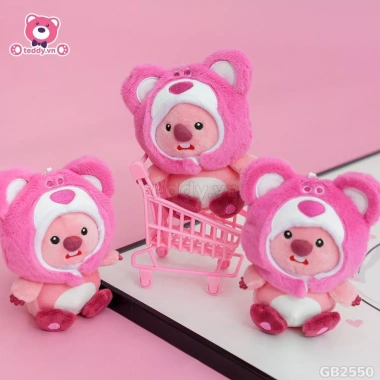 Gấu bông Loopy Hải Ly 16cm - Đồ chơi mũ cá đội đầu, tháo rời, giá chỉ 50.000 VNĐ