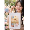 Gấu bông loopy hải ly hồng lông xù cài hoa len 20-22cm - Quà tặng nữ chỉ 30.000đ, giao nhanh HCM