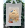 Gấu bông loopy hải ly hồng lông xù cài hoa len 20-22cm - Quà tặng nữ chỉ 30.000đ, giao nhanh HCM 5