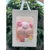 Gấu bông loopy hải ly hồng lông xù cài hoa len 20-22cm - Quà tặng nữ chỉ 30.000đ, giao nhanh HCM 6