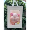 Gấu bông loopy hải ly hồng lông xù cài hoa len 20-22cm - Quà tặng nữ chỉ 30.000đ, giao nhanh HCM 9