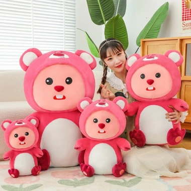 Gấu Bông Loopy Lotso Hải Lý Đậu Mũ Đầu Đầy Đáng Yêu, Mềm Mại Cao Cấp 2