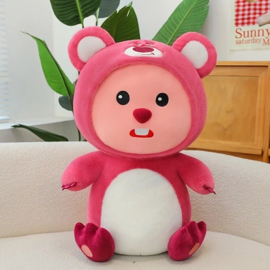 Gấu Bông Loopy Lotso Hải Lý Đậu Mũ Đầu Đầy Đáng Yêu, Mềm Mại Cao Cấp 5
