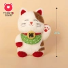 Gấu Bông Mèo Thần Tài 50cm Đuôi Đầy Đeo Khăn Xanh Thêu Chữ Phúc - May Mắn Tài Lộc, Chỉ 159.000 2