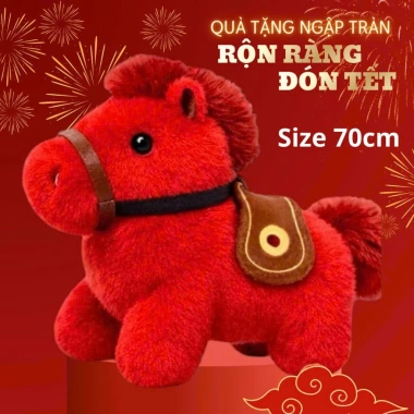 Gấu Bông Ngựa Đỏ Tài Lộc Quà Tặng May Mắn Tết Bính Ngọ 2.026 Giá 199.000 VNĐ 3 Gấu Bông Ngựa Đỏ Tài Lộc Quà Tặng May Mắn Tết Bính Ngọ 2.026 Giá 199.000 VNĐ 3