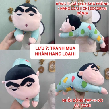 Gấu Bông Shin Chan 65cm - Gối Tựa Lưng Cray On Mặc Đồ Ngủ Dễ Thương 69k 2