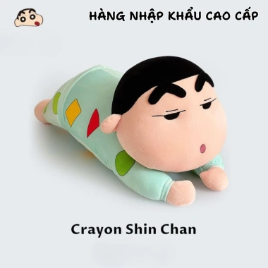 Gấu Bông Shin Chan 65cm - Gối Tựa Lưng Cray On Mặc Đồ Ngủ Dễ Thương 69k 5