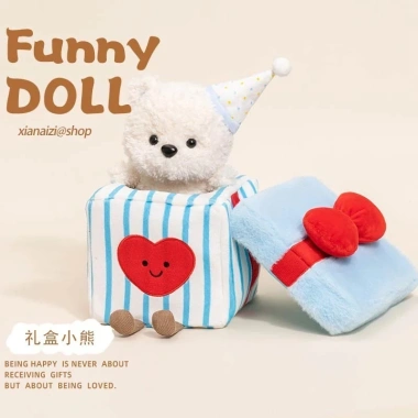 Gấu bông Teddy hộp quà sinh nhật cao cấp, dễ thương, giá ưu đãi 239.900₫