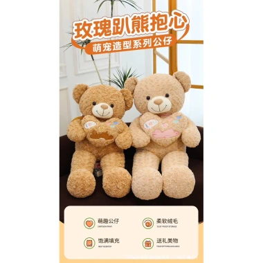 Gấu Bông Teddy Lông Xù 95cm Ôm Tim - Quà Tặng Nữ Sinh Nhật, Valentine, 8/3, 20/10 Giá 501.500 VND
