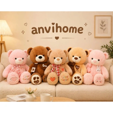 Gấu bông teddy siêu to cỡ lớn ANVIHOME - Quà tặng người yêu, bạn gái sang trọng, giảm còn 550.000đ