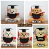 Gấu bông tốt nghiệp 20cm in tên và logo lông trơn, giá sỉ 45k, tặng giấy gói quà 2