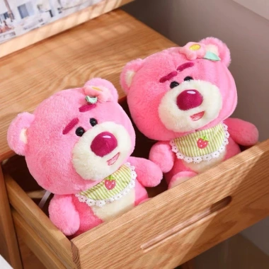 Gấu dâu Losto đeo yếm hồng cute - Gấu Huggin Bear size 35-45-55cm, giá 149k 3