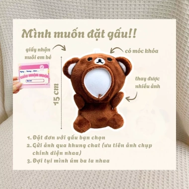 Gấu Loopy In Ảnh Theo Yêu Cầu - Đồ Ghi Nhớ Độc Đáo, Giá Chỉ 90k Tại HCM 4