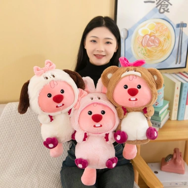 Gấu nhồi bông Loopy Hải Ly lông mềm mịn cao cấp, coslay đáng yêu, giá ưu đãi 139k